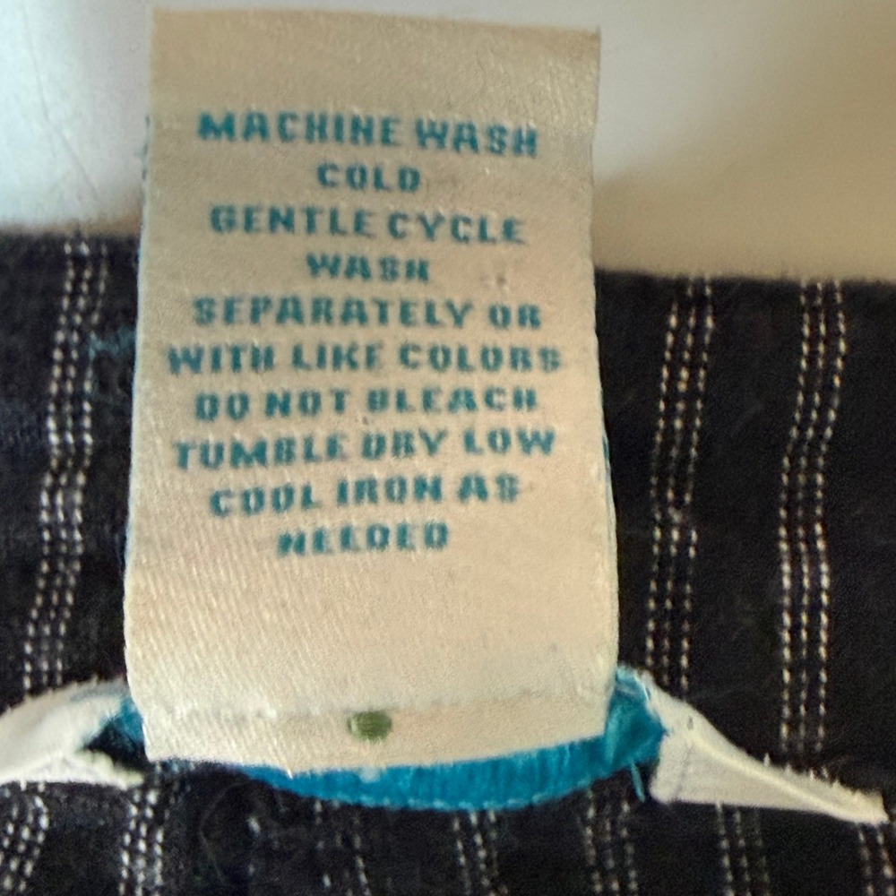 Sundance Pants Womens 16 Andover Black White Pinstripe Linen Blend‎ Wide Leg - Picture 6 of 13